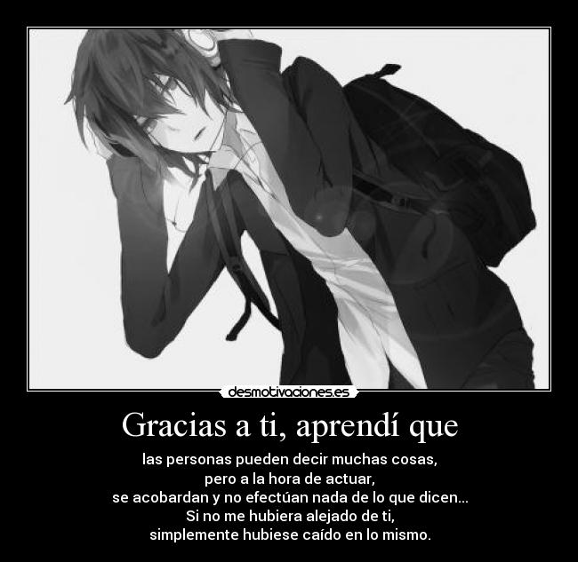 Gracias a ti, aprendí que - 