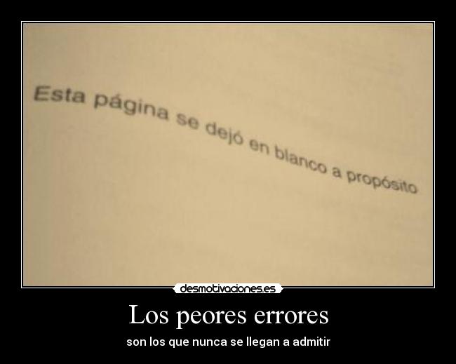Los peores errores - 