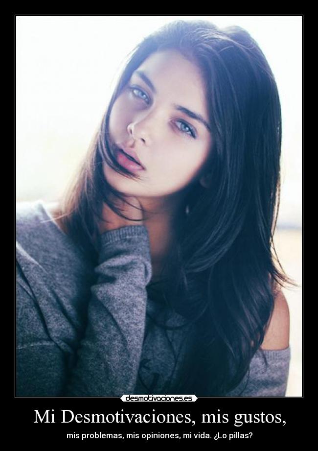 Mi Desmotivaciones, mis gustos, - mis problemas, mis opiniones, mi vida. ¿Lo pillas?