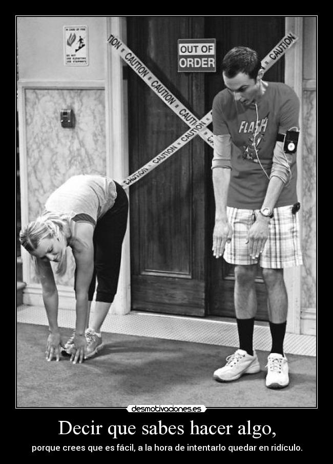 Decir que sabes hacer algo, - 