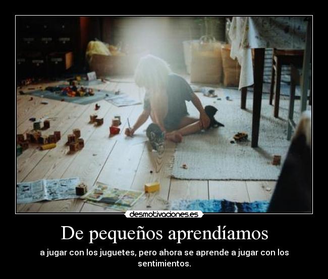 De pequeños aprendíamos -