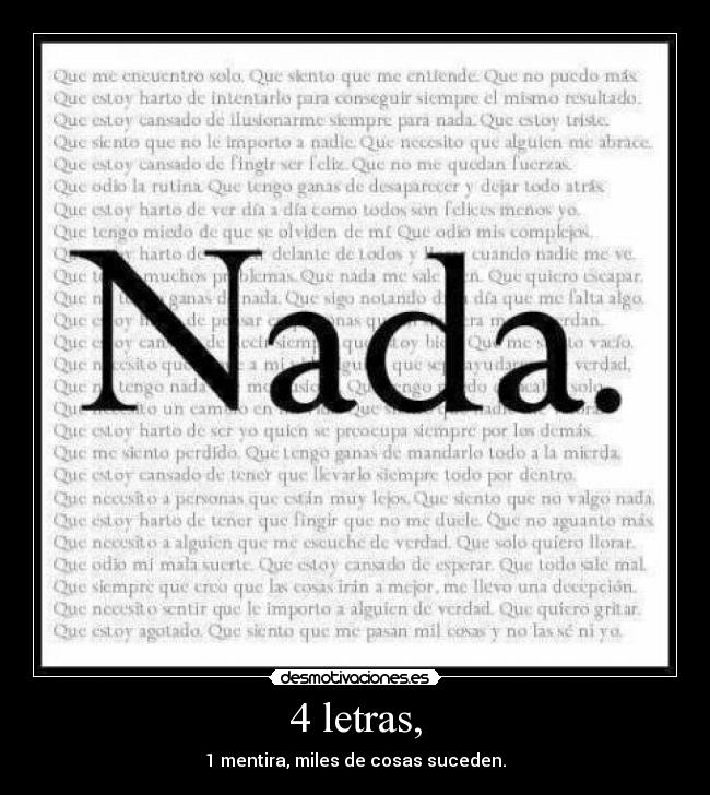 4 letras, - 