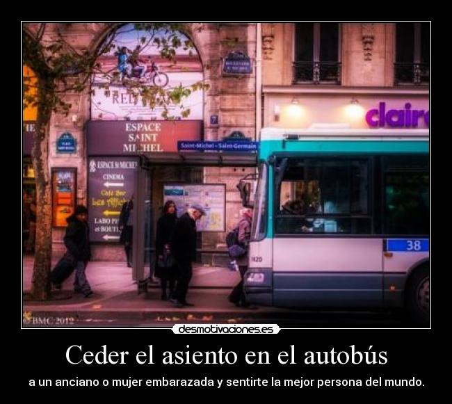 Ceder el asiento en el autobús - 