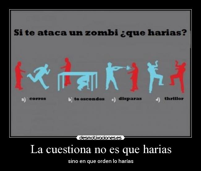 La cuestiona no es que harias - sino en que orden lo harías