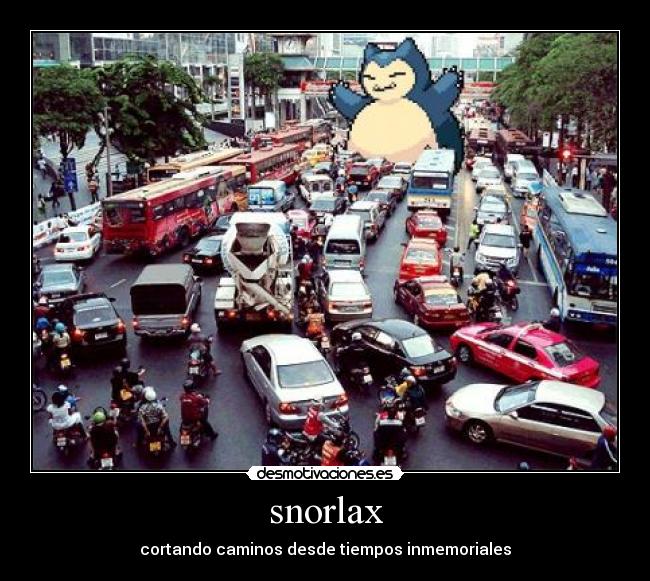 snorlax - cortando caminos desde tiempos inmemoriales