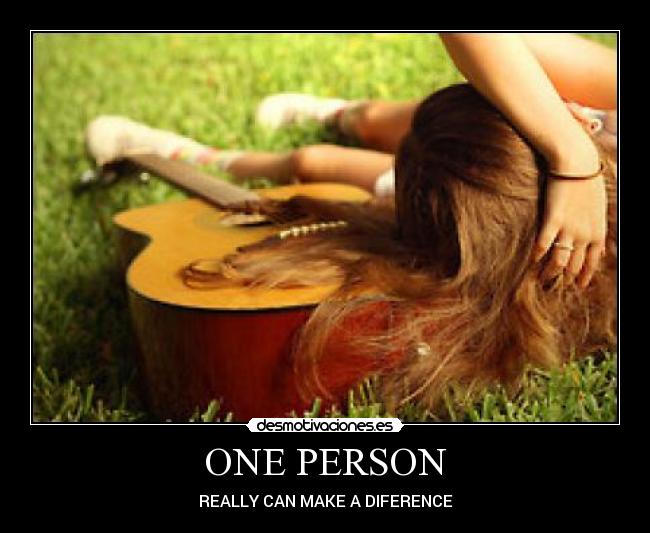 ONE PERSON -