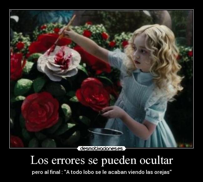 Los errores se pueden ocultar -