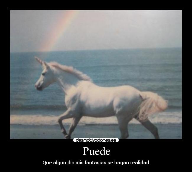 Puede - Que algún día mis fantasías se hagan realidad.