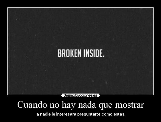 Cuando no hay nada que mostrar - 
