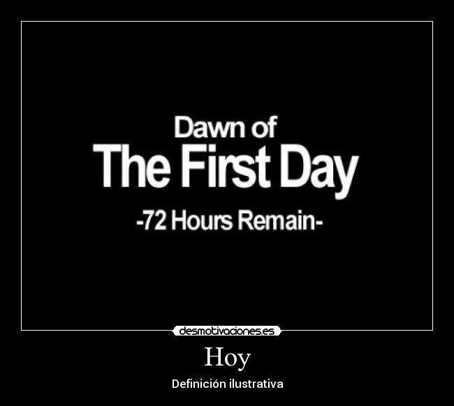 Hoy - Definición ilustrativa