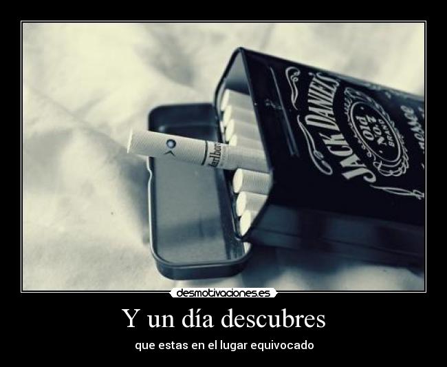 Y un día descubres -