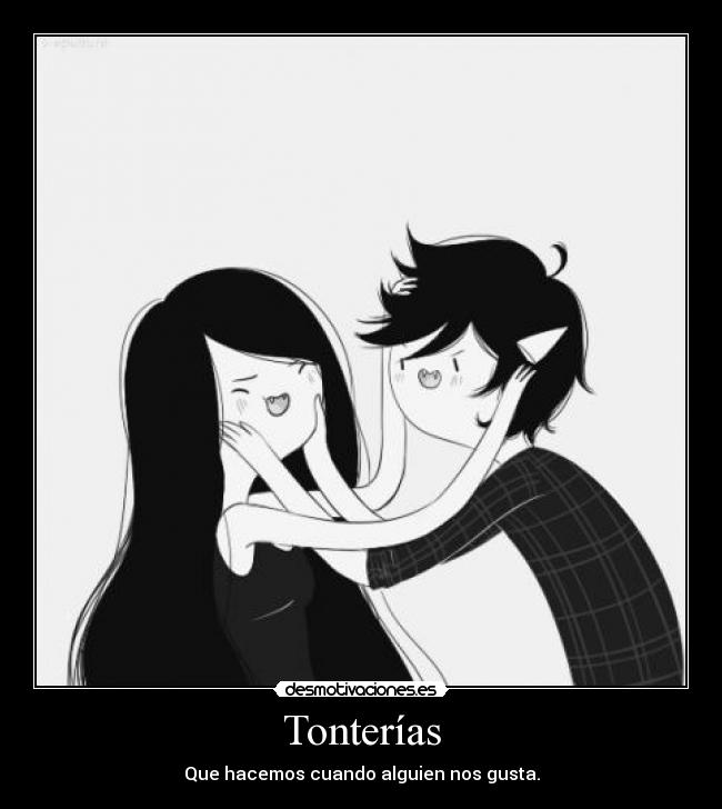 carteles amor chicos jovenes marceline marshall lee adventure time desmotivaciones