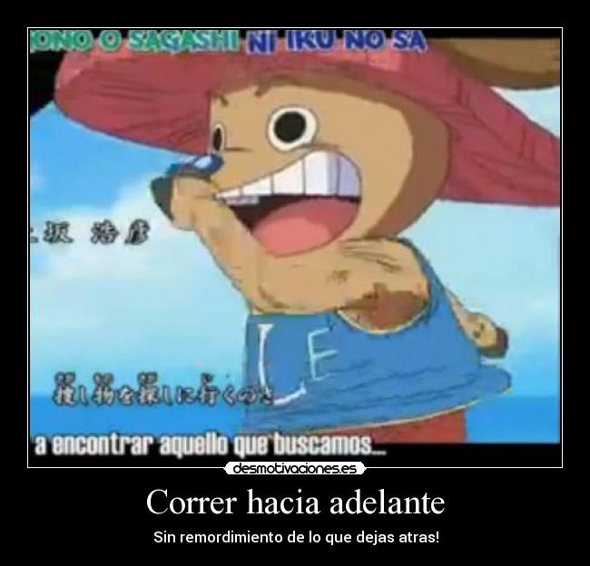 carteles chopper anime manga correr desmotivaciones