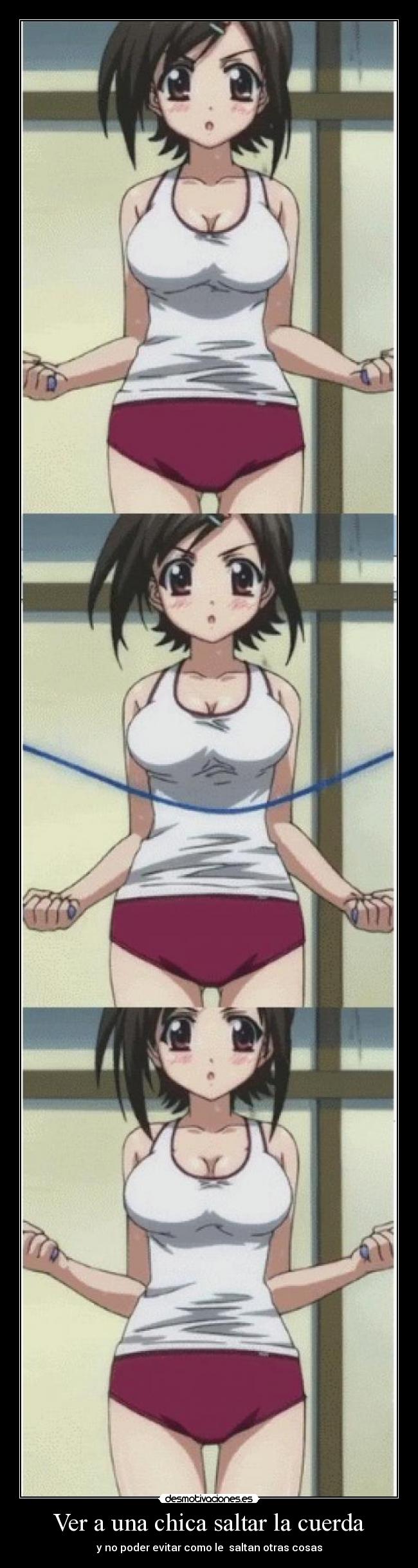 Ver a una chica saltar la cuerda - y no poder evitar como le saltan otras cosas