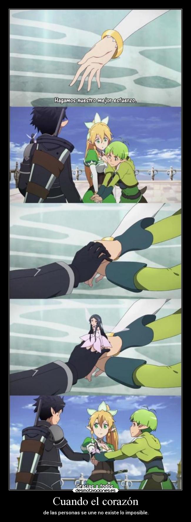 Cuando el corazón - de las personas se une no existe lo imposible.