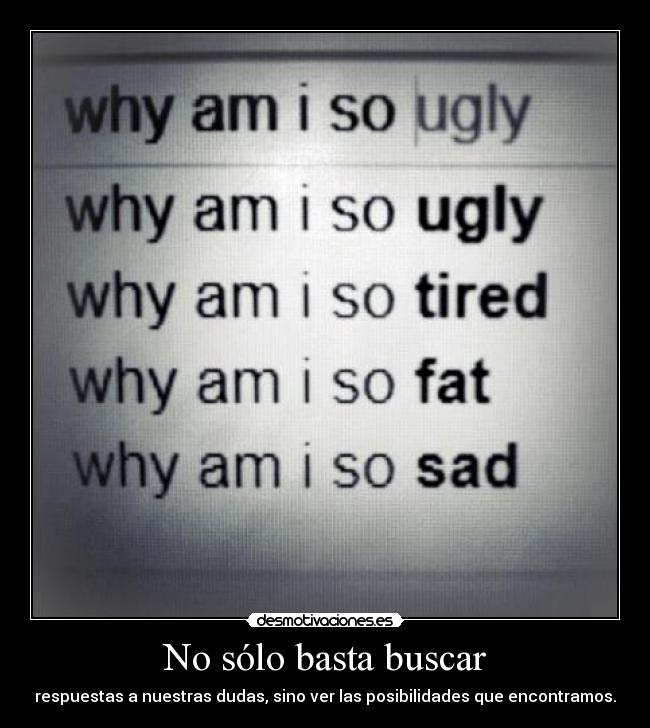 No sólo basta buscar - 