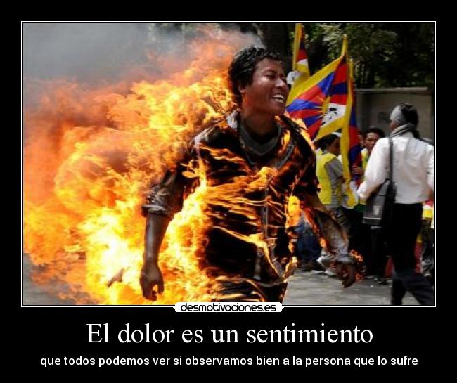 El dolor es un sentimiento -