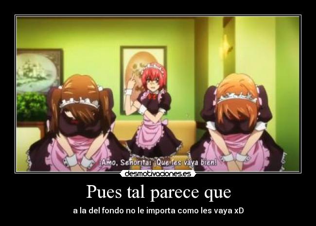 Pues tal parece que - a la del fondo no le importa como les vaya xD