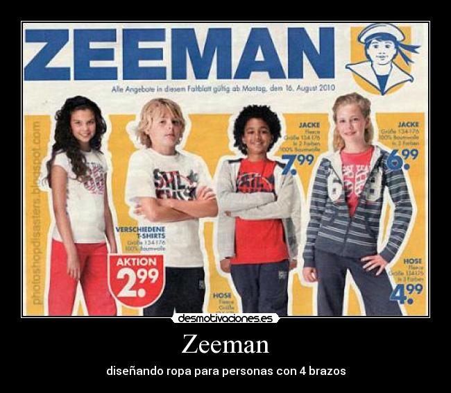 Zeeman - diseñando ropa para personas con 4 brazos