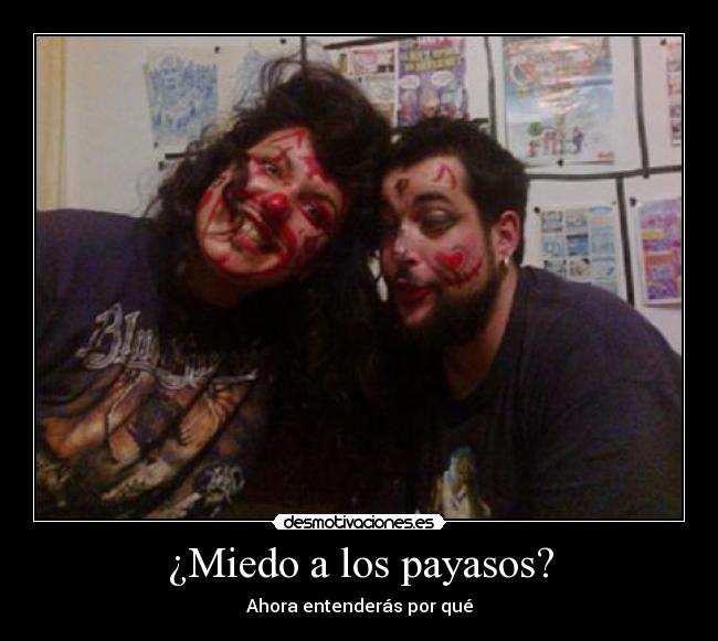 carteles miedo payaso miedo desmotivaciones