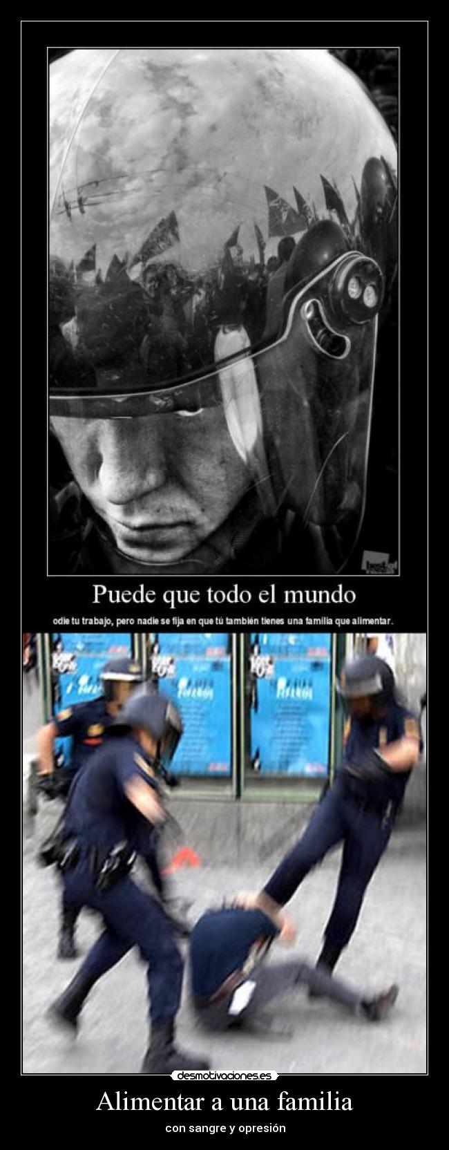 Alimentar a una familia - con sangre y opresión