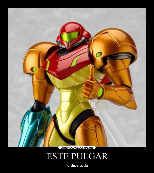 carteles videojuegos samus aran super metroid pulgar arriba senal los ganadores desmotivaciones