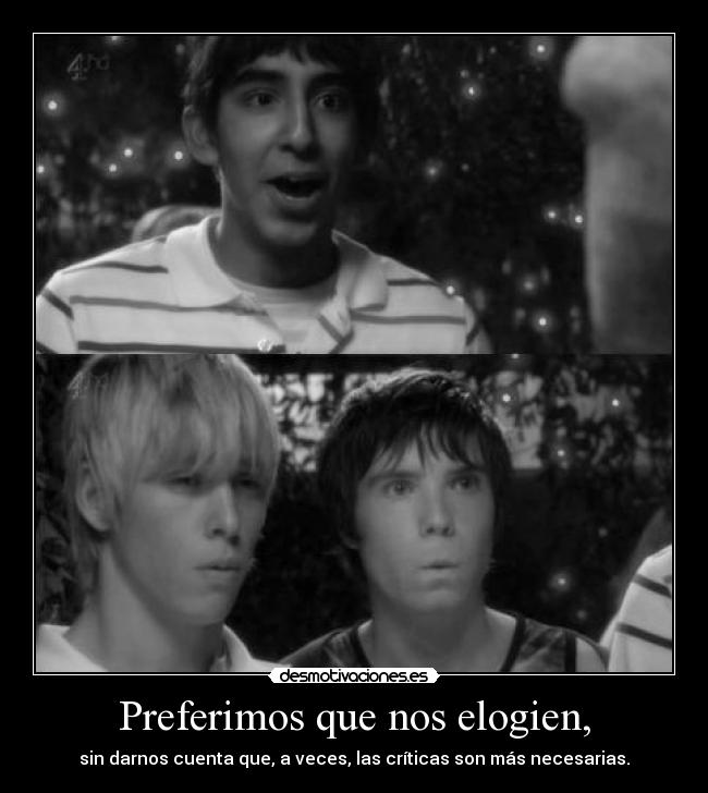 Preferimos que nos elogien, - 