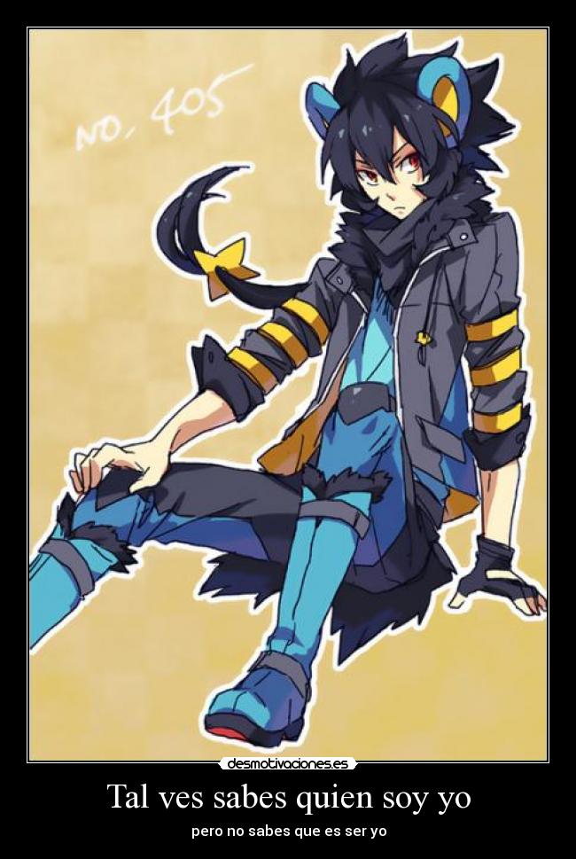 Tal ves sabes quien soy yo - pero no sabes que es ser yo