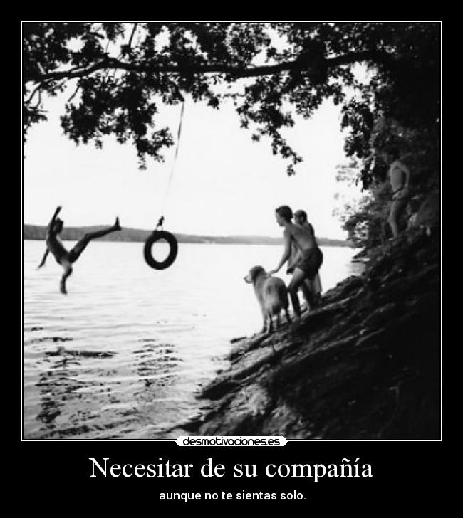Necesitar de su compañía - aunque no te sientas solo.