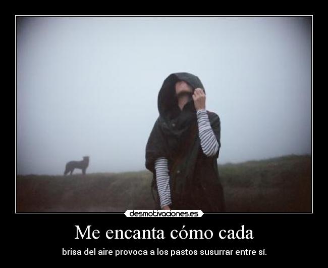 Me encanta cómo cada - brisa del aire provoca a los pastos susurrar entre sí.