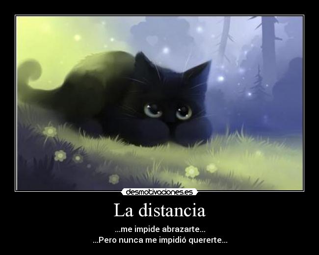 La distancia - ...me impide abrazarte...
...Pero nunca me impidió quererte...