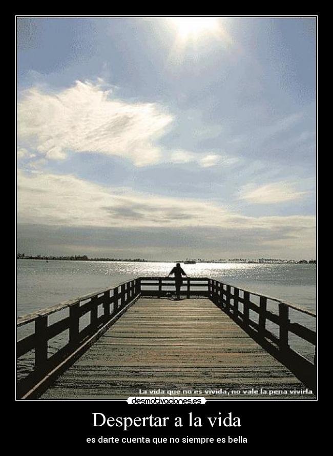 Despertar a la vida - es darte cuenta que no siempre es bella