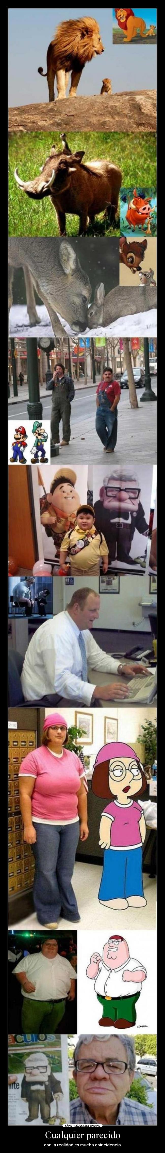 Cualquier parecido - con la realidad es mucha coincidencia.