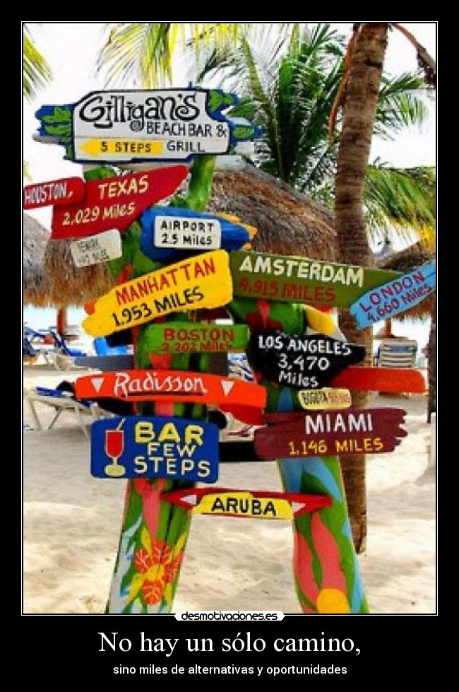 No hay un sólo camino, - 