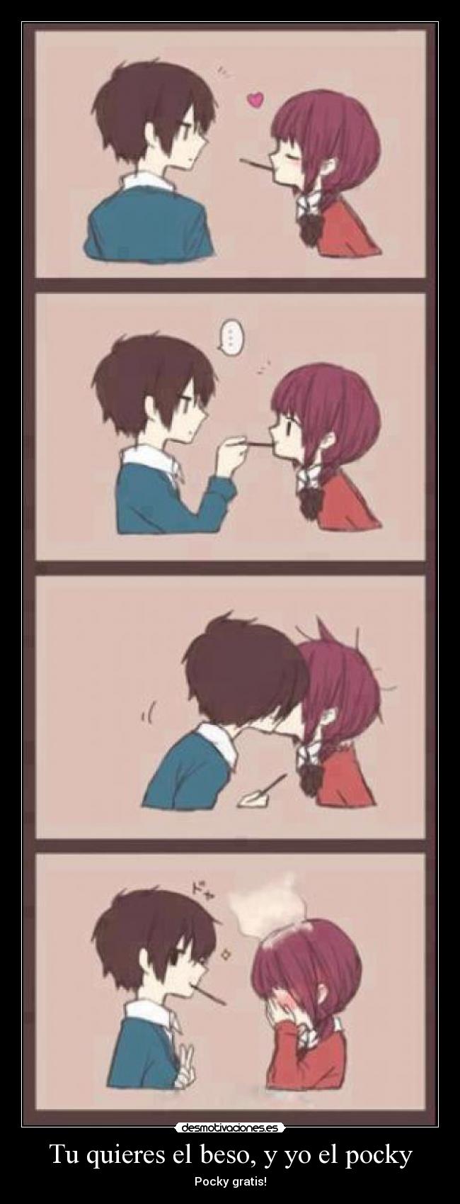 Tu quieres el beso, y yo el pocky - Pocky gratis!