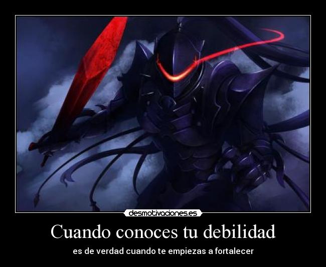 carteles debilidad anime fate zero berseker debilidad debe ser misma fortaleza desmotivaciones