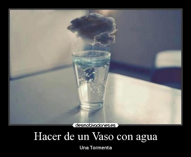 Hacer de un Vaso con agua -