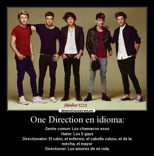 One Direction en idioma: -