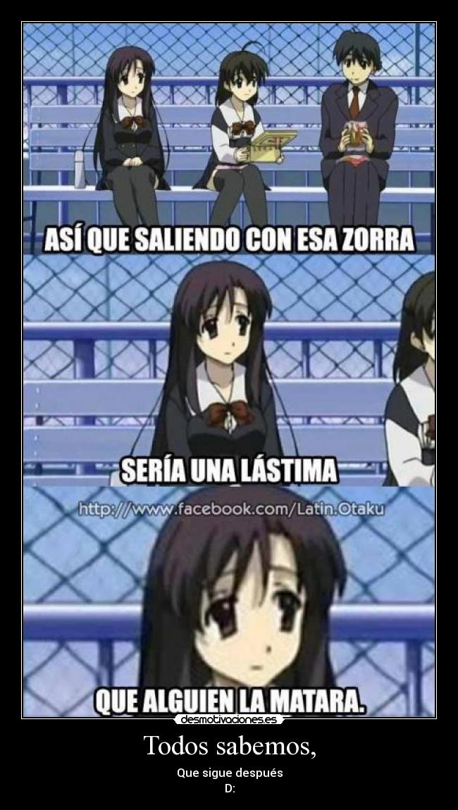 carteles maldicion llego hora correr sekai kotonoha por school days anime lirico desmotivaciones