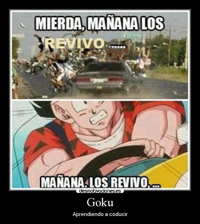 Goku - Aprendiendo a coducir