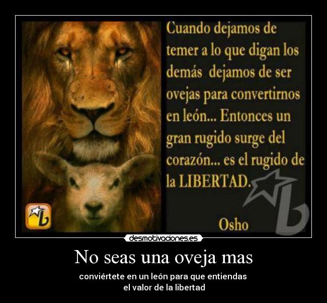 No seas una oveja mas -