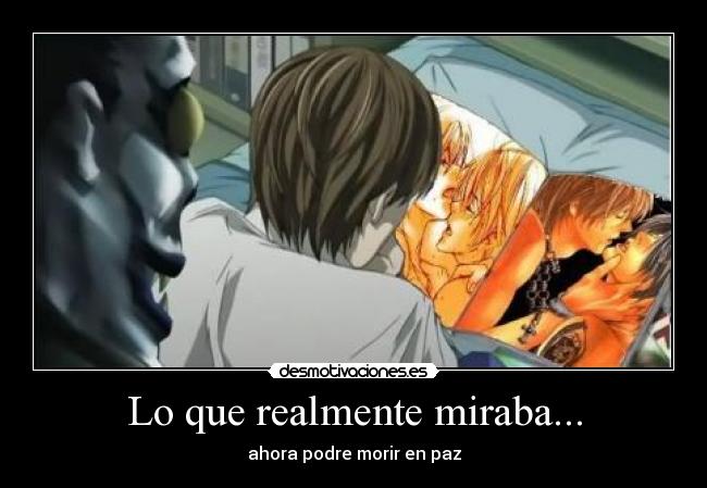 carteles deathnote yaoi light yagami desmotivaciones