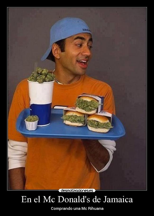 En el Mc Donalds de Jamaica - Comprando una Mc Rihuana