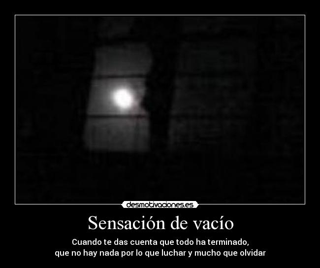 Sensación de vacío - 