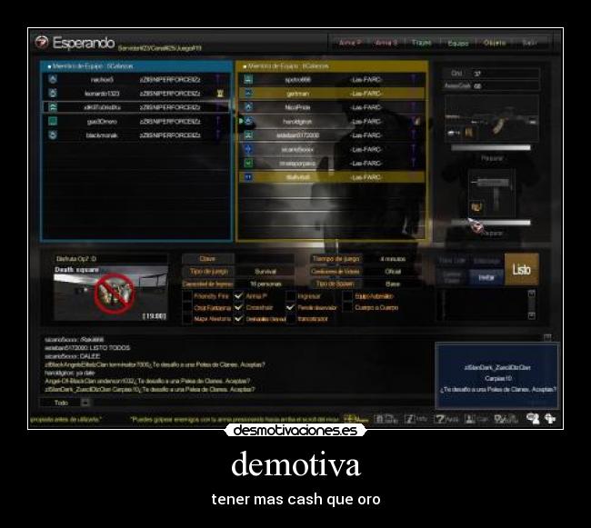 demotiva - tener mas cash que oro