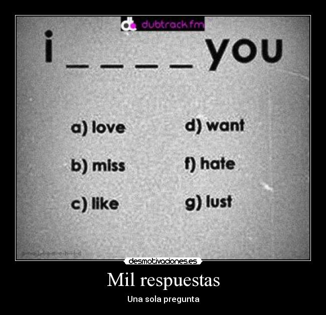 Mil respuestas - Una sola pregunta