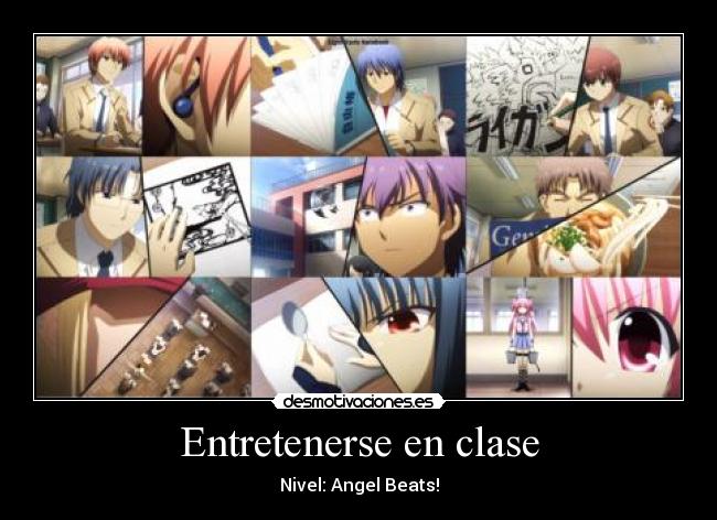 carteles angelbeats desmotivaciones