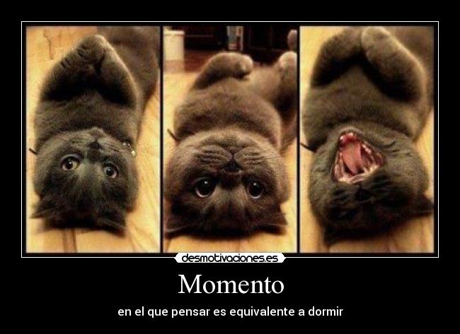 Momento - en el que pensar es equivalente a dormir