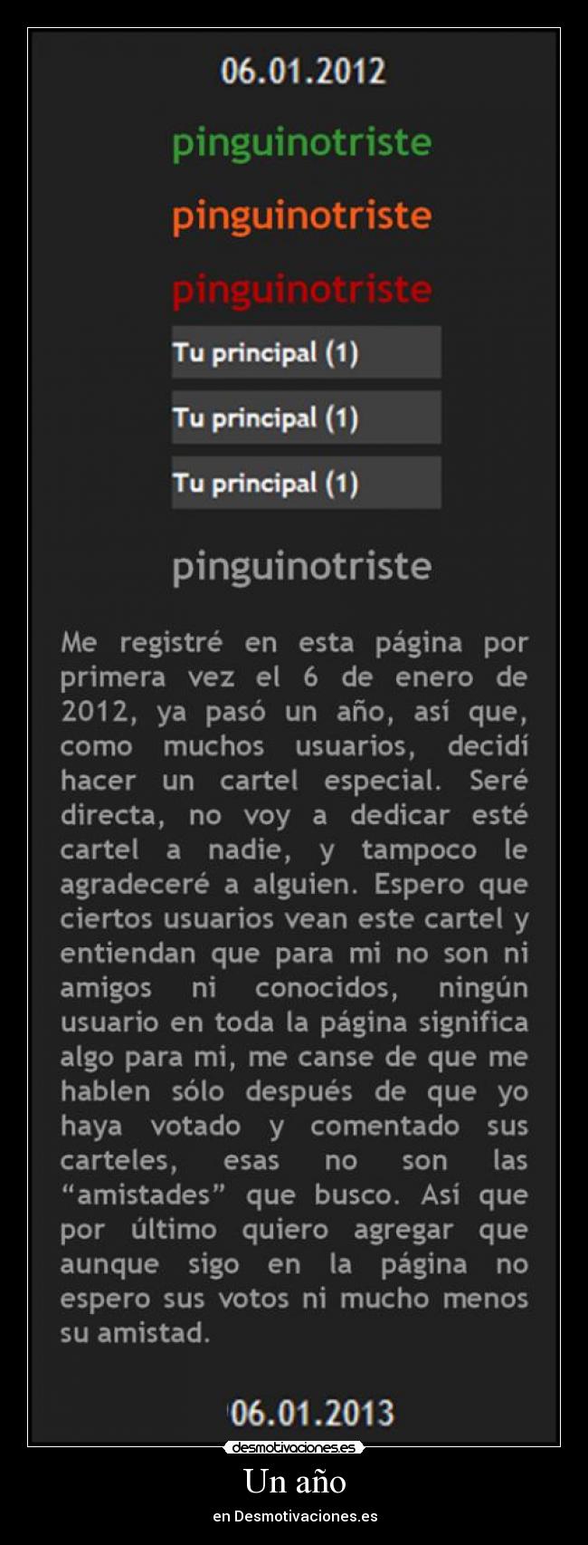 Un año - en Desmotivaciones.es