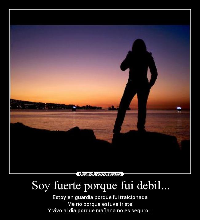 Soy fuerte porque fui debil... - 